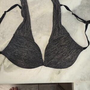 Daisy Fuentes Heather gray and black bra